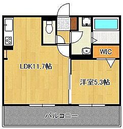 D-room相生町 1LDKの間取図画像