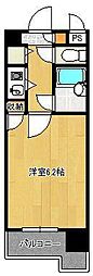 ギャラン黒崎 1Kの間取図画像