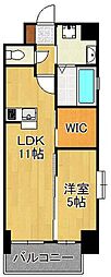 シュライン恵比寿タワーレジデンス 1LDKの間取図画像