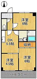 陣山ビル 3DKの間取図画像
