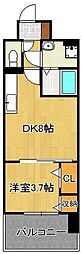アムールガーデン陣原 1DKの間取図画像