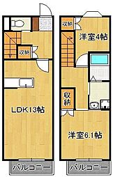サングリーン君ヶ浜 2LDKの間取図画像