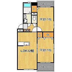 間取図画像 2LDK