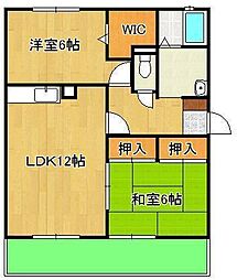 グランシャリオA 2LDKの間取図画像