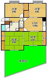 アンシャンテ八幡西 4LDKの間取図画像