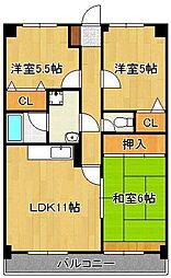 メゾンドY 3LDKの間取図画像