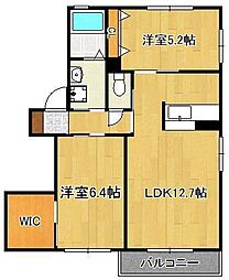 ファミーユ 2LDKの間取図画像