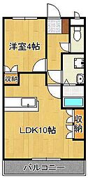 コクショウM 1LDKの間取図画像