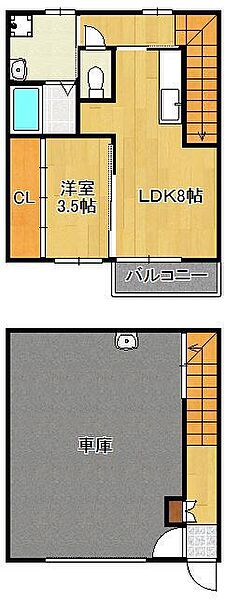 ギャラン中間　Ｃ棟 ｜福岡県中間市長津1丁目(賃貸アパート1LDK・1階・67.90㎡)の写真 その2