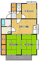 コーポなかの 2階