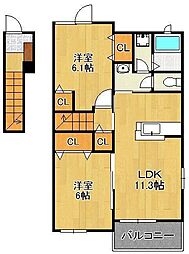 メゾン・フロージュII 2階