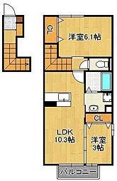 フォンティーヌ 2階/-
