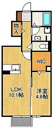 ハイヒルズ中央 1LDKの間取図画像