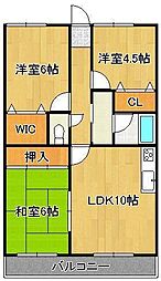 メゾンオオギ 3LDKの間取図画像