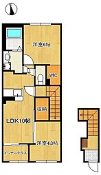 プリメゾン東郷 2LDKの間取図画像