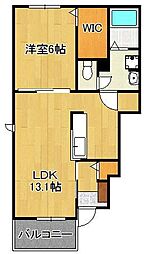 ペーパー・ムーン 1LDKの間取図画像