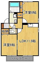 リビングタウンくりえいとA棟 2階/-