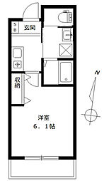 Ｖｅｎｔ　Ｖｅｒｔ 2階1Kの間取り
