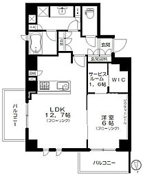 アトラス中野中央 1SLDKの間取図画像