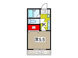 ソフィアハイム芝 1Kの間取図画像