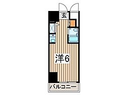 モナークマンション西川口 ワンルームの間取図画像