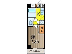 アルファコート西川口6 1Kの間取図画像