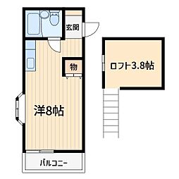 Kコーポ ワンルームの間取図画像