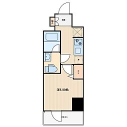 プレール・ドゥーク川口並木 1Kの間取図画像