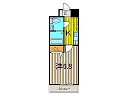 グランフォース西川口 1Kの間取図画像