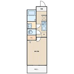 ハーベスト鳩ケ谷駅前 1Kの間取図画像