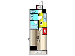 アンベリール西川口 1Kの間取図画像