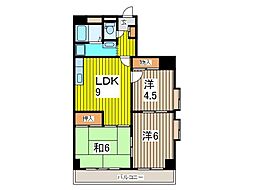T'sgarden蕨3 3DKの間取図画像