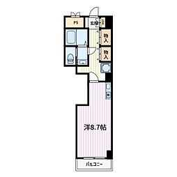 須賀第5ビル 1Kの間取図画像