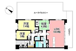Tステージ永覚ヒルズスクエア 3LDKの間取図画像