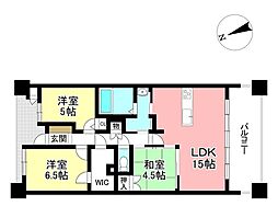 ライオンズヒルズ豊田 3LDKの間取図画像