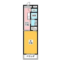 ルミエール 1DKの間取図画像