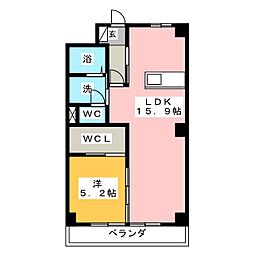 ルミエール寿 1LDKの間取図画像