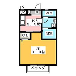 ロイヤルマンションM 1Kの間取図画像