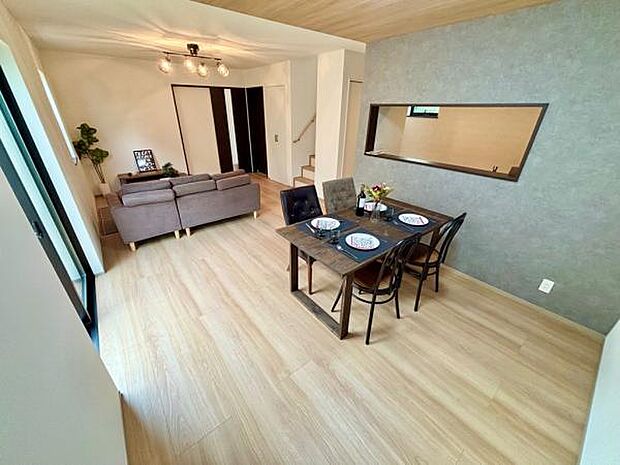 B号棟 ダイニングスペースは、キッチンの中が見えにくいのも嬉しいポイントです。