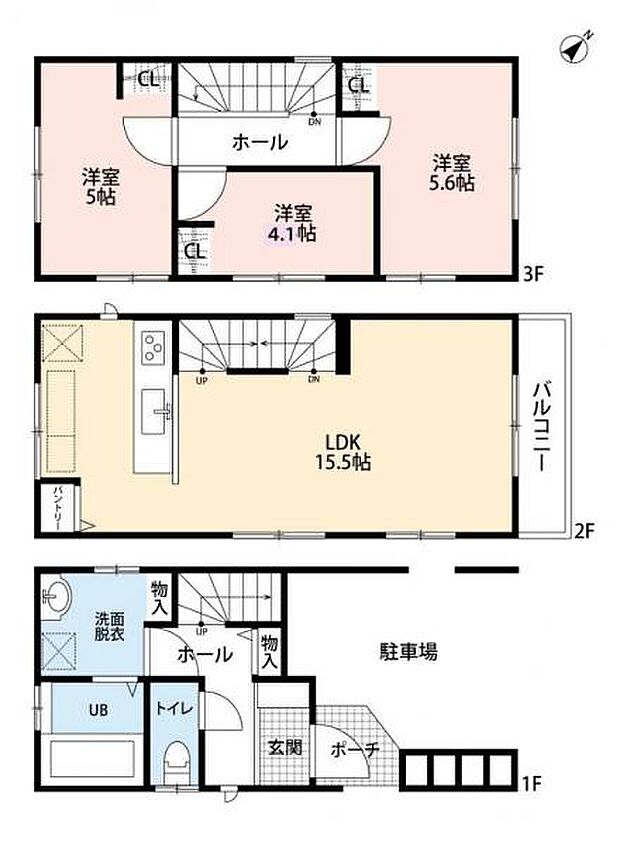 ビルトイン車庫は雨や汚れからお車を守ります。 