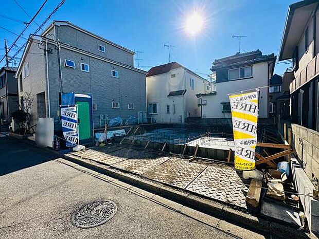 1/9撮影 基礎工事を行っています。基礎の部分が見られるのは今だけです。