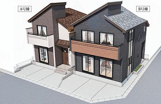 きれいな区画整理地内に誕生予定の全2棟。今ならお好きな1棟をお選びいただけます。