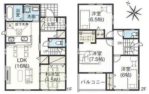 14号棟 玄関にはSIC搭載。 水回りの集中した家事のしやすい間取りです。