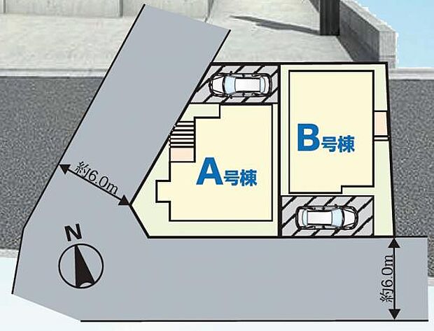 建築条件なし角地含む全2区画。