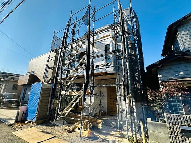 1/16撮影 これから外壁が貼られお家らしくなっていきます。完成時期のお問合せもお気軽にお問合せください。