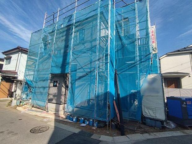 2/6撮影 足場が組まれ、建物の大きさがわかるようになりました。