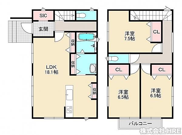 ＜7号棟 参考プラン＞建物価格2100万円、土地面積121.08？(36.62坪)、建物面積99.36？(30.04坪)