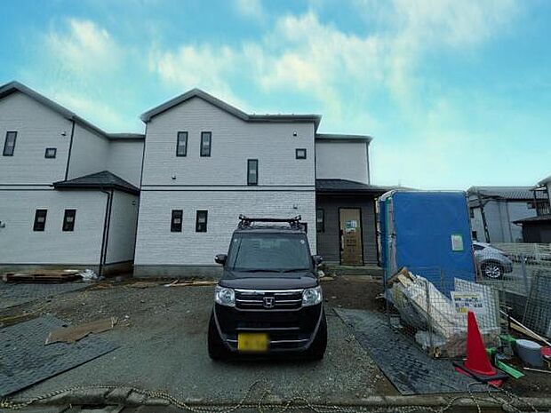 2/26撮影 A号棟 ついに外観がお披露目となりました。