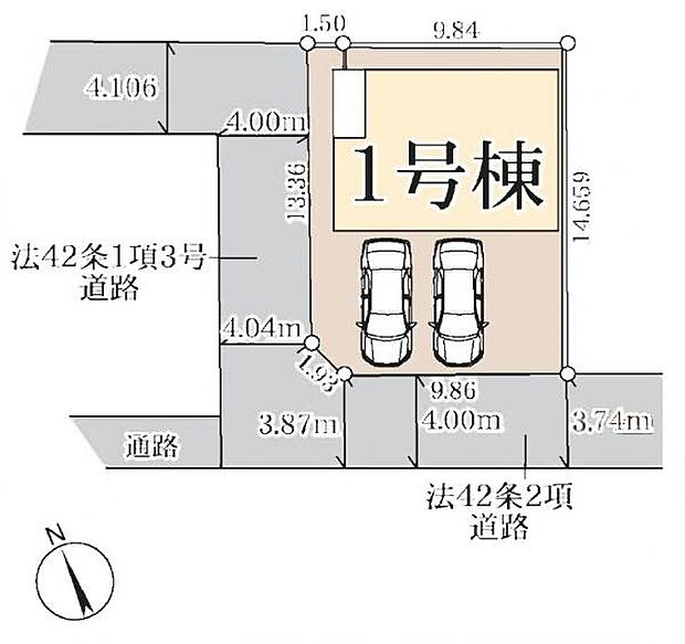 南西面を含む角地につき、陽当たりの良さと開放的な立地が魅力です。