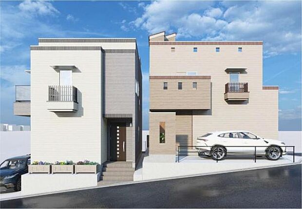 タイプの違う全2棟、建売とは違うデザイナー住宅です。